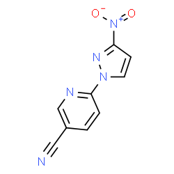 ChemSpider 2D Image | 6-(3-Nitro-1H-pyrazol-1-yl)nicotinonitrile | C9H5N5O2