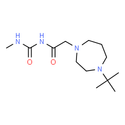 ChemSpider 2D Image | N-(Methylcarbamoyl)-2-[4-(2-methyl-2-propanyl)-1,4-diazepan-1-yl]acetamide | C13H26N4O2