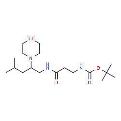 ChemSpider 2D Image | 2-Methyl-2-propanyl (3-{[4-methyl-2-(4-morpholinyl)pentyl]amino}-3-oxopropyl)carbamate | C18H35N3O4