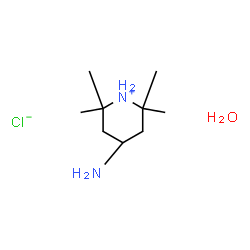 ChemSpider 2D Image | 4-Amino-2,2,6,6-tetramethylpiperidinium chloride hydrate (1:1:1) | C9H23ClN2O