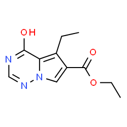 ChemSpider 2D Image | Ethyl 5-ethyl-4-oxo-1,4-dihydropyrrolo[2,1-f][1,2,4]triazine-6-carboxylate | C11H13N3O3