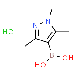 ChemSpider 2D Image | 1,3,5-Trimethyl-1H-pyrazol-4-ylboronic acid hydrochloride | C6H12BClN2O2