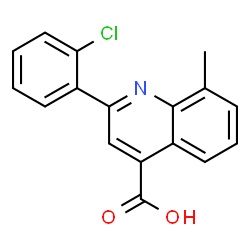 ChemSpider 2D Image | 2-(2-Chlorophenyl)-8-methyl-4-quinolinecarboxylic acid | C17H12ClNO2