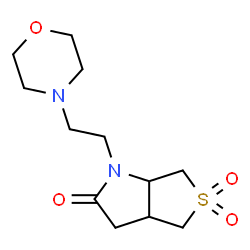 ChemSpider 2D Image | 1-[2-(4-Morpholinyl)ethyl]tetrahydro-1H-thieno[3,4-b]pyrrol-2(3H)-one 5,5-dioxide | C12H20N2O4S
