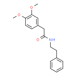 ChemSpider 2D Image | 2-(3,4-Dimethoxyphenyl)-N-(2-phenylethyl)acetamide | C18H21NO3