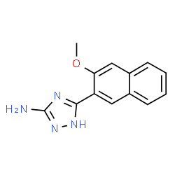 ChemSpider 2D Image | 5-(3-Methoxy-2-naphthyl)-1H-1,2,4-triazol-3-amine | C13H12N4O