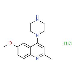 ChemSpider 2D Image | 6-Methoxy-2-methyl-4-(piperazin-1-yl)quinoline Hydrochloride | C15H20ClN3O