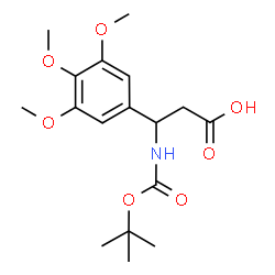 ChemSpider 2D Image | 3-({[(2-Methyl-2-propanyl)oxy]carbonyl}amino)-3-(3,4,5-trimethoxyphenyl)propanoic acid | C17H25NO7