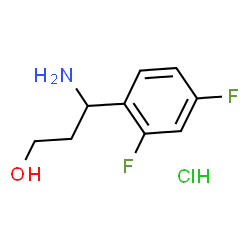 ChemSpider 2D Image | 3-Amino-3-(2,4-difluorophenyl)-1-propanol hydrochloride (1:1) | C9H12ClF2NO