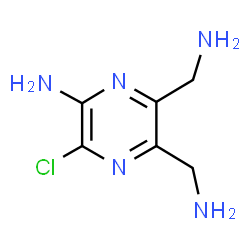 ChemSpider 2D Image | 5,6-bis(aminomethyl)-3-chloro-pyrazin-2-amine | C6H10ClN5