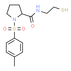 ChemSpider 2D Image | 1-[(4-Methylphenyl)sulfonyl]-N-(2-sulfanylethyl)prolinamide | C14H20N2O3S2