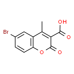 ChemSpider 2D Image | 6-Bromo-4-methyl-2-oxo-2H-chromene-3-carboxylic acid | C11H7BrO4