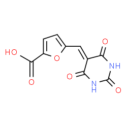 ChemSpider 2D Image | 5-[(2,4,6-Trioxotetrahydro-5(2H)-pyrimidinylidene)methyl]-2-furoic acid | C10H6N2O6