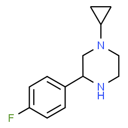 ChemSpider 2D Image | 1-Cyclopropyl-3-(4-fluorophenyl)piperazine | C13H17FN2