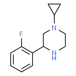ChemSpider 2D Image | 1-Cyclopropyl-3-(2-fluorophenyl)piperazine | C13H17FN2
