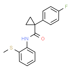 ChemSpider 2D Image | 1-(4-Fluorophenyl)-N-[2-(methylsulfanyl)phenyl]cyclopropanecarboxamide | C17H16FNOS