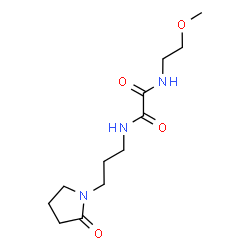 ChemSpider 2D Image | N-(2-Methoxyethyl)-N'-[3-(2-oxo-1-pyrrolidinyl)propyl]ethanediamide | C12H21N3O4