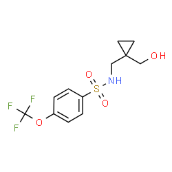 ChemSpider 2D Image | N-{[1-(Hydroxymethyl)cyclopropyl]methyl}-4-(trifluoromethoxy)benzenesulfonamide | C12H14F3NO4S