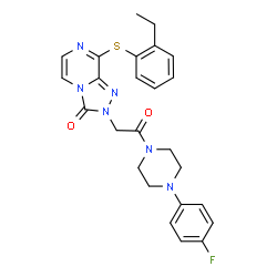 ChemSpider 2D Image | 8-[(2-Ethylphenyl)sulfanyl]-2-{2-[4-(4-fluorophenyl)-1-piperazinyl]-2-oxoethyl}[1,2,4]triazolo[4,3-a]pyrazin-3(2H)-one | C25H25FN6O2S