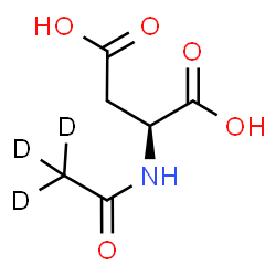 ChemSpider 2D Image | N-(~2~H_3_)Ethanoyl-L-aspartic acid | C6H6D3NO5