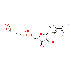 ChemSpider 2D Image | ALPHA,BETA-METHYLENEADENOSINE-5'-TRIPHOSPHATE | C11H18N5O12P3
