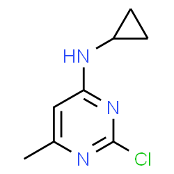 ChemSpider 2D Image | 2-Chloro-N-cyclopropyl-6-methyl-4-pyrimidinamine | C8H10ClN3
