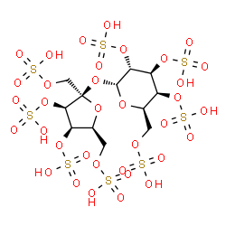 ChemSpider 2D Image | 1,3,4,6-Tetra-O-sulfo-beta-L-tagatofuranosyl 2,3,4,6-tetra-O-sulfo-alpha-D-galactopyranoside | C12H22O35S8