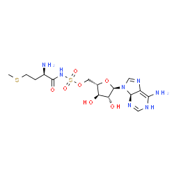ChemSpider 2D Image | 5'-O-[(L-METHIONYL)-SULPHAMOYL]ADENOSINE | C15H25N7O7S2