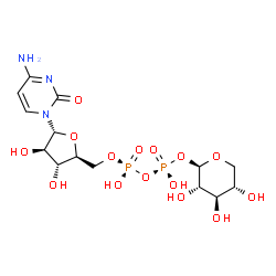 ChemSpider 2D Image | CYTIDINE-5'-DIPHOSPHO-BETA-D-XYLOSE | C14H23N3O15P2