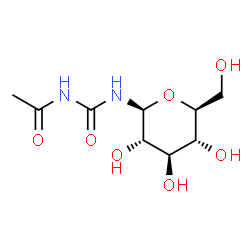 ChemSpider 2D Image | N-ACETYL-N'-BETA-D-GLUCOPYRANOSYL UREA | C9H16N2O7