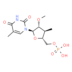 ChemSpider 2D Image | 2'-O-Methyl-3'-Methyl-3'-Deoxy-Arabinofuranosyl-Thymine-5'-Phosphate | C12H19N2O8P
