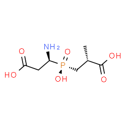 ChemSpider 2D Image | 3-[(1-AMINO-2-CARBOXY-ETHYL)-HYDROXY-PHOSPHINOYL]-2-METHYL-PROPIONIC ACID | C7H14NO6P
