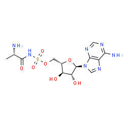 ChemSpider 2D Image | '5'-O-(N-(L-ALANYL)-SULFAMOYL)ADENOSINE | C13H19N7O7S