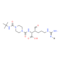 ChemSpider 2D Image | 1-(4-tert-Butylcarbamoyl-piperazine-1-carbonyl)-3-(3-guanidino-propyl)-4-oxo-azetidine-2-carboxylic acid | C18H33N7O5