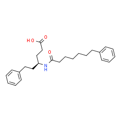 ChemSpider 2D Image | 6-PHENYL-4(R)-(7-PHENYL-HEPTANOYLAMINO)-HEXANOIC ACID | C25H33NO3