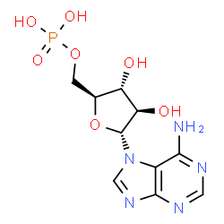 ChemSpider 2D Image | ALPHA-ADENOSINE MONOPHOSPHATE | C10H14N5O7P