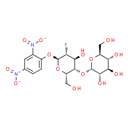 ChemSpider 2D Image | 2',4'-DINITROPHENYL-2DEOXY-2-FLURO-B-D-CELLOBIOSIDE | C18H23FN2O14