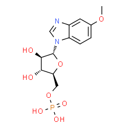 ChemSpider 2D Image | 5-Methoxy-1-(5-O-phosphono-alpha-L-arabinofuranosyl)-1H-benzimidazole | C13H17N2O8P
