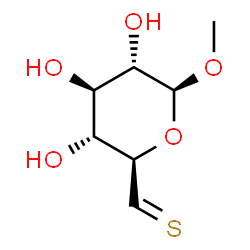 ChemSpider 2D Image | METHYL(6S)-1-THIO-L-MANNO-HEXODIALDO-6,2-PYRANOSIDE | C7H12O5S