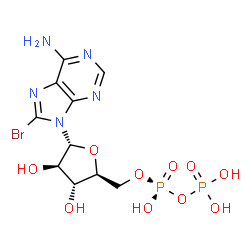 ChemSpider 2D Image | 8-BROMOADENOSINE-5'-DIPHOSPHATE | C10H14BrN5O10P2