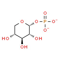 ChemSpider 2D Image | 1-O-Phosphonato-alpha-D-xylopyranose | C5H9O8P