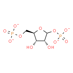 ChemSpider 2D Image | D-ribose 1,5-diphosphate(4-) | C5H8O11P2