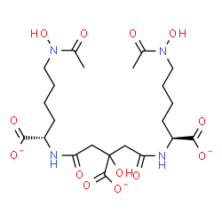 ChemSpider 2D Image | aerobactinate trianion | C22H33N4O13