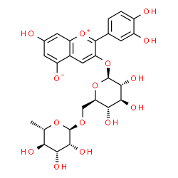 ChemSpider 2D Image | cyanidin 3-O-rutinoside betaine | C27H30O15