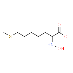 ChemSpider 2D Image | 2-(Hydroxyamino)-7-(methylsulfanyl)heptanoate | C8H16NO3S