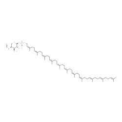 ChemSpider 2D Image | 4-Deoxy-4-formamido-1-O-({[(2Z,6Z,10Z,14Z,18Z,22Z,26Z,30Z,34E,38E)-3,7,11,15,19,23,27,31,35,39,43-undecamethyl-2,6,10,14,18,22,26,30,34,38,42-tetratetracontaundecaen-1-yl]oxy}phosphinato)-alpha-L-arab
inopyranose | C61H99NO8P