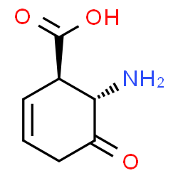 ChemSpider 2D Image | (1R,6S)-6-Amino-5-oxo-2-cyclohexene-1-carboxylic acid | C7H9NO3