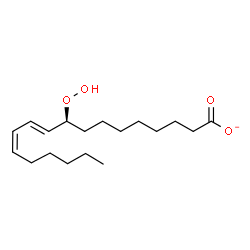 ChemSpider 2D Image | (9S,10E,12Z)-9-Hydroperoxy-10,12-octadecadienoate | C18H31O4