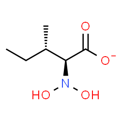 ChemSpider 2D Image | (2S,3S)-2-(Dihydroxyamino)-3-methylpentanoate | C6H12NO4
