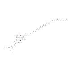 ChemSpider 2D Image | (2R,5R,8S,13R,16S,19R)-19-{[(2R,3R,4R,5S,6R)-3-Acetamido-5-{[(2S,3R,4R,5S,6R)-3-acetamido-4,5-dihydroxy-6-(hydroxymethyl)tetrahydro-2H-pyran-2-yl]oxy}-6-(hydroxymethyl)-2-({[({[(2Z,6Z,10Z,14Z,18Z,22Z,
26Z,30Z,34E,38E)-3,7,11,15,19,23,27,31,35,39,43-undecamethyl-2,6,10,14,18,22,26,30,34,38,42-tetratetracontaundecaen-1-yl]oxy}phosphinato)oxy]phosphinato}oxy)tetrahydro-2H-pyran-4-yl]oxy}-8-(4-ammoniob
utyl)-13-carbamoyl-2,5,16-trimethyl-4,7,10,1 | C94H155N9O25P2